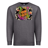 Charcoal Heather halloween horseshoe Premium Sweatshirt - JahusDesignShop