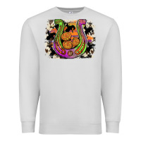 Dove Grey halloween horseshoe Premium Sweatshirt - JahusDesignShop