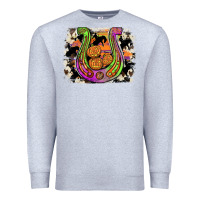 Heather Grey halloween horseshoe Premium Sweatshirt - JahusDesignShop