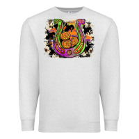 Oatmeal Heather halloween horseshoe Premium Sweatshirt - JahusDesignShop