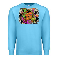 Ocean Blue halloween horseshoe Premium Sweatshirt - JahusDesignShop