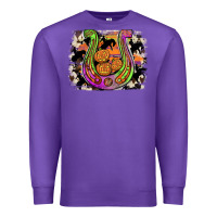 Purple halloween horseshoe Premium Sweatshirt - JahusDesignShop
