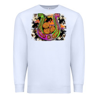 White halloween horseshoe Premium Sweatshirt - JahusDesignShop