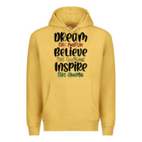 Antique Gold dream like martin believe like thurgood inspire li Premium Hoodie - MaliasSmallBusiness