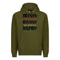 Army Green dream like martin believe like thurgood inspire li Premium Hoodie - MaliasSmallBusiness