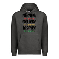 Charcoal Heather dream like martin believe like thurgood inspire li Premium Hoodie - MaliasSmallBusiness