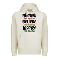 Oatmeal Heather dream like martin believe like thurgood inspire li Premium Hoodie - MaliasSmallBusiness