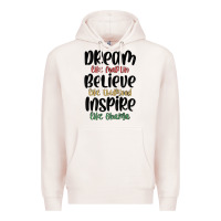 Pale Pink dream like martin believe like thurgood inspire li Premium Hoodie - MaliasSmallBusiness