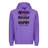 Purple dream like martin believe like thurgood inspire li Premium Hoodie - MaliasSmallBusiness