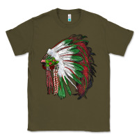 Army Green christmas indian feather headdress Classic Tee - RanaPortraitStore