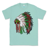 Seafoam christmas indian feather headdress Classic Tee - RanaPortraitStore