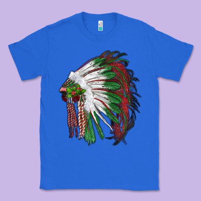 Christmas Indian Feather Headdress Classic Tee Designed By Ranaportraitstore