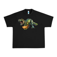 Black T-Rex dinosaur holding a taco Urban Heavy Tee - RanaPortraitStore