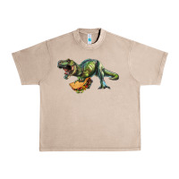 French Oak T-Rex dinosaur holding a taco Urban Heavy Tee - RanaPortraitStore