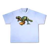 Grape Ice T-Rex dinosaur holding a taco Urban Heavy Tee - RanaPortraitStore
