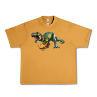 Peanut Butter T-Rex dinosaur holding a taco Urban Heavy Tee - RanaPortraitStore