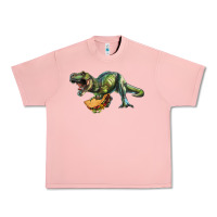 Salmon T-Rex dinosaur holding a taco Urban Heavy Tee - RanaPortraitStore