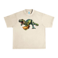 Sandshell T-Rex dinosaur holding a taco Urban Heavy Tee - RanaPortraitStore