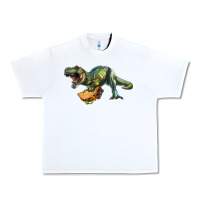 White T-Rex dinosaur holding a taco Urban Heavy Tee - RanaPortraitStore