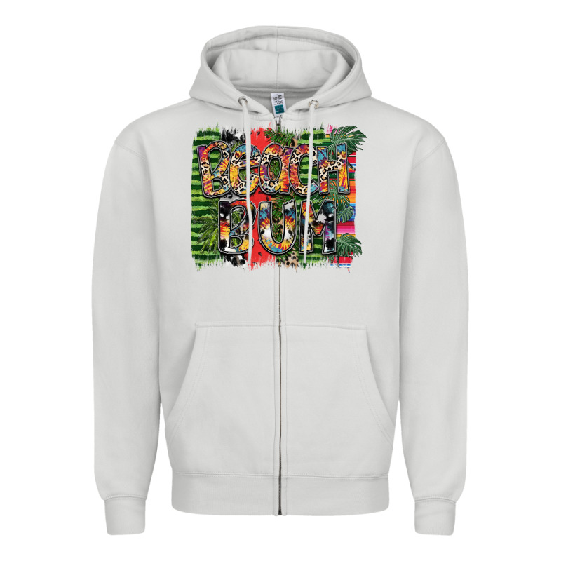 Beach Bum Zipper Hoodie by SublimationCraftShop | Teevron