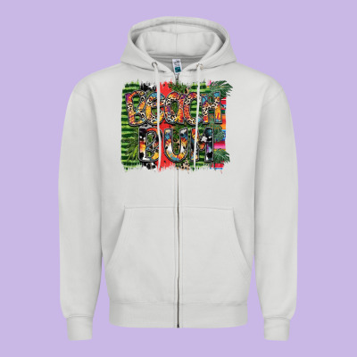 Beach Bum Zipper Hoodie Designed By Sublimationcraftshop