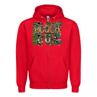 Red beach bum Zipper Hoodie - SublimationCraftShop
