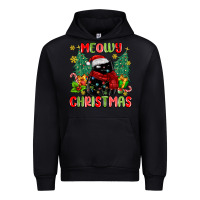 Black meowy christmas black cat Urban Hoodie - MaliasSmallBusiness
