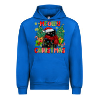 Cobalt meowy christmas black cat Urban Hoodie - MaliasSmallBusiness