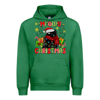 Emerald meowy christmas black cat Urban Hoodie - MaliasSmallBusiness
