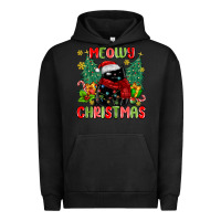 Pigment Black meowy christmas black cat Urban Hoodie - MaliasSmallBusiness