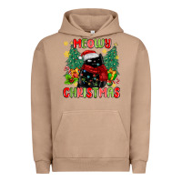 Pigment Burro meowy christmas black cat Urban Hoodie - MaliasSmallBusiness