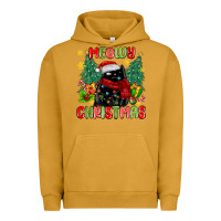 Pigment Peanut Butter meowy christmas black cat Urban Hoodie - MaliasSmallBusiness