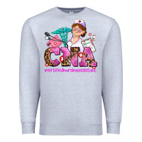 Heather Grey cna certified nursing assistant Premium Sweatshirt - AdoDesignShop
