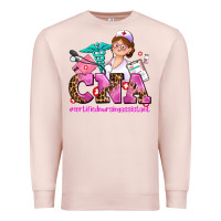 Pale Pink cna certified nursing assistant Premium Sweatshirt - AdoDesignShop