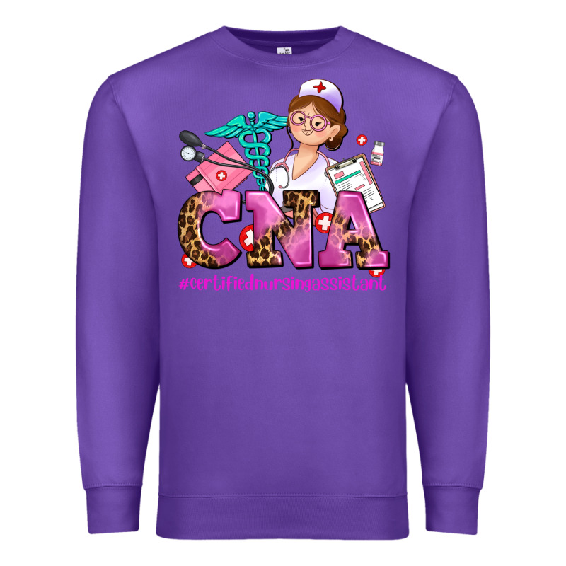 Cna Certified Nursing Assistant Premium Sweatshirt by AdoDesignShop | Teevron