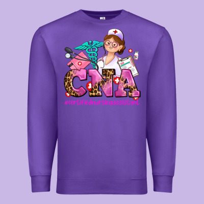 Cna Certified Nursing Assistant Premium Sweatshirt Designed By Adodesignshop