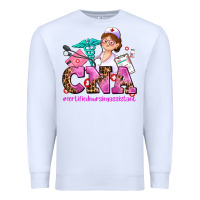 White cna certified nursing assistant Premium Sweatshirt - AdoDesignShop