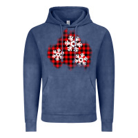 Vintage Denim Christmas snowflakes patch Vintage Hoodie - AdoDesignShop