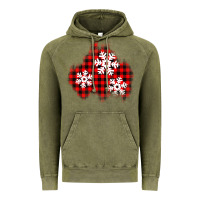 Vintage Olive Christmas snowflakes patch Vintage Hoodie - AdoDesignShop