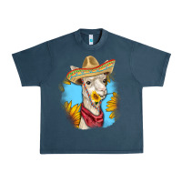 Midnight Navy Sombrero Llama Urban Heavy Tee - RanaPortraitStore