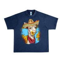 Navy Sombrero Llama Urban Heavy Tee - RanaPortraitStore