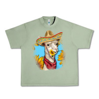 Oil Green Sombrero Llama Urban Heavy Tee - RanaPortraitStore