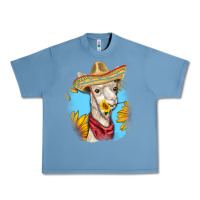 Pebble Blue Sombrero Llama Urban Heavy Tee - RanaPortraitStore
