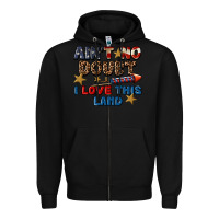 Black Ain't no doubt i love this land 4th of july Zipper Hoodie - CowGirlArtShop