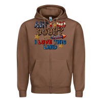Chestnut Ain't no doubt i love this land 4th of july Zipper Hoodie - CowGirlArtShop