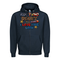 Navy Ain't no doubt i love this land 4th of july Zipper Hoodie - CowGirlArtShop