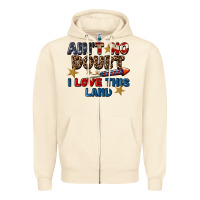 Sandshell Ain't no doubt i love this land 4th of july Zipper Hoodie - CowGirlArtShop