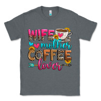 Charcoal Heather wife mother coffee lover Classic Tee - Zillion Design Studio