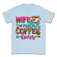 Dusty Blue wife mother coffee lover Classic Tee - Zillion Design Studio