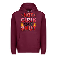 Burgundy hot girls read smut Premium Hoodie - MaliasSmallBusiness